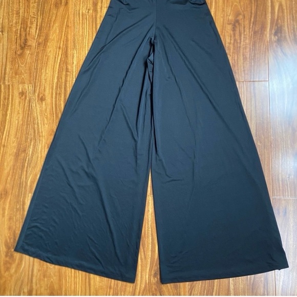 Forever 21 Women's Champagne Black Strapless Wide Leg Jumpsuit Size Small Party - Picture 5 of 16